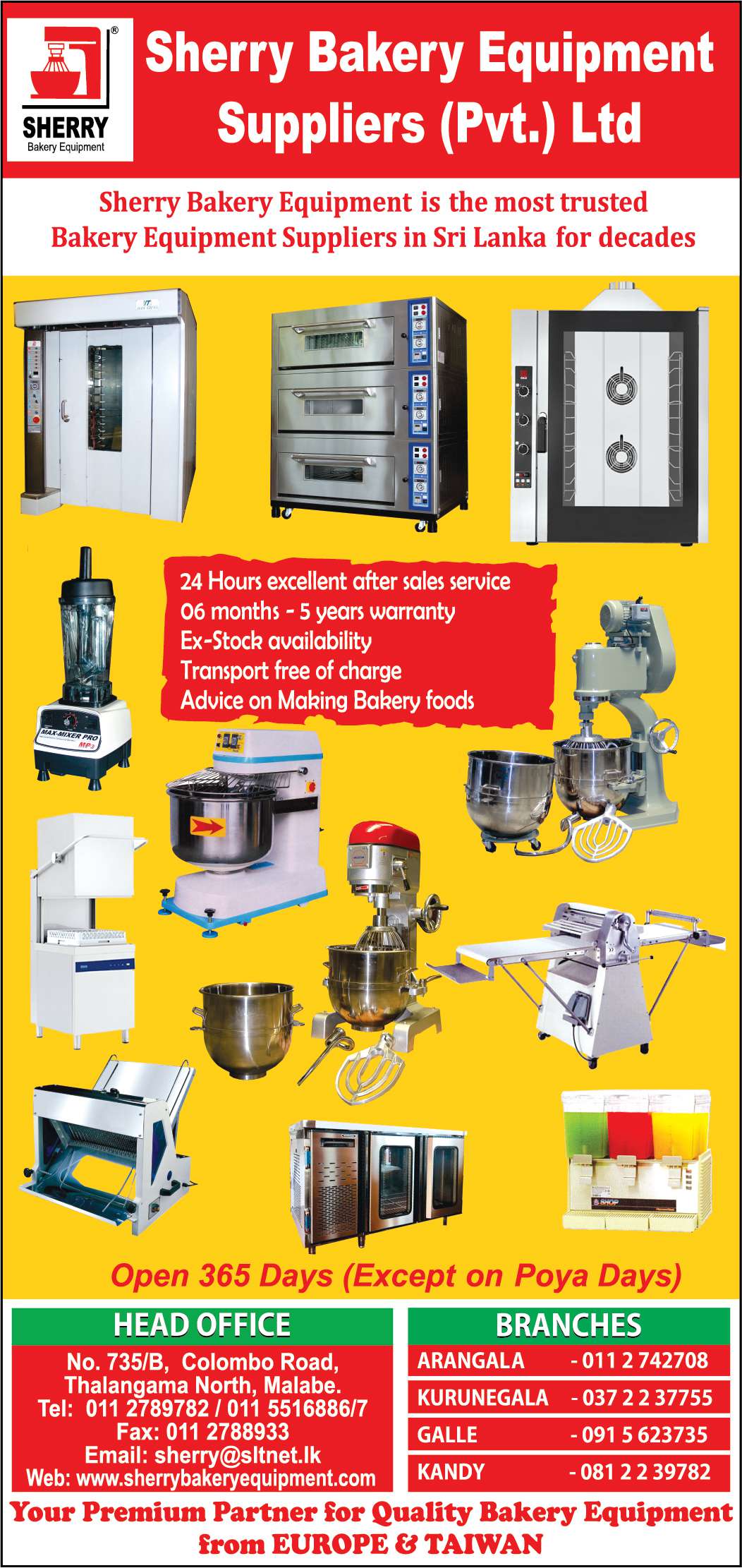 Sherry Bakery Equipment Suppliers Pvt Ltd