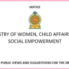 The Hon. President - Minister of Women, Child Affairs and Social Empowerment