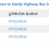 Makumbura to Kandy Highway Bus Schedule