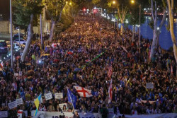 Thousands march in Georgia over foreign influence bill