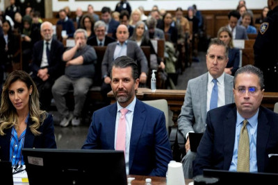 Chuckles, smiles and mispronunciation - Inside Donald Trump Jr&#039;s courtroom debut