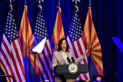 Arizona abortion ban: Kamala Harris blames Trump