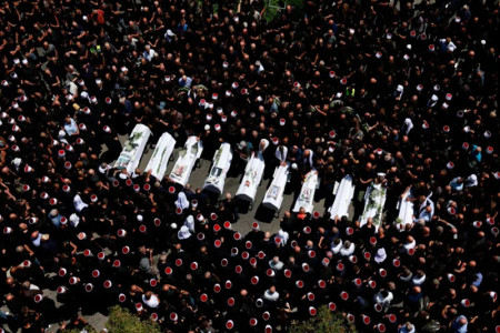 Thousands mourn children killed in Golan Heights strike