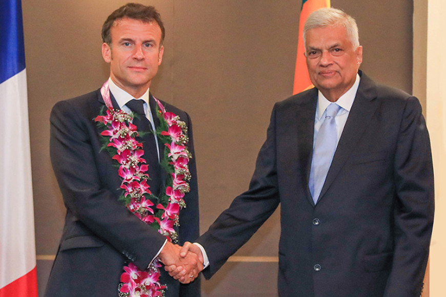 French President pledges support Sri Lanka for economic recovery.